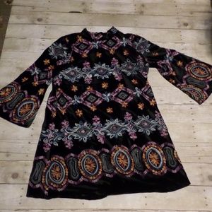 Uncle Frank Velvet Embroidered Dress XL